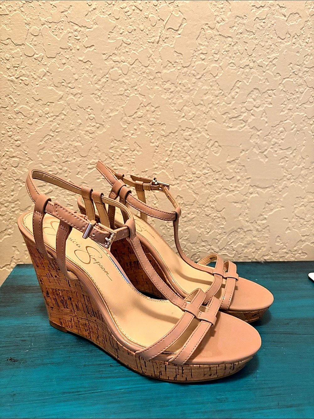 Jessica Simpson Stassi Platform Wedge Sandal Brown